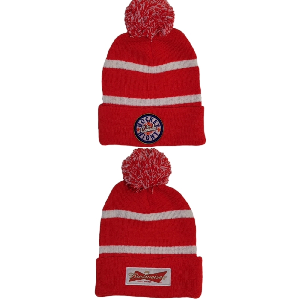 🆕️ Vtg. Hockey Night in Canada x Budweiser Beanie Touque
